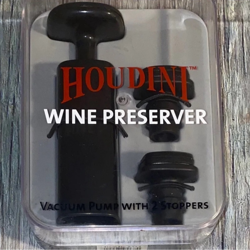 New Houdini Wine Preserver & 2 Stopper Set